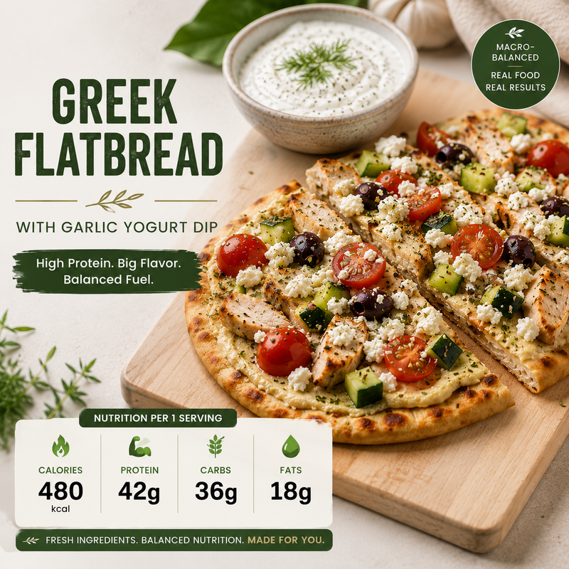 Greek Chicken Flatbreads